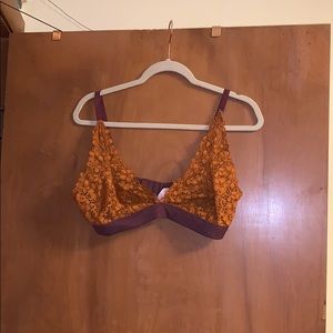Yellow lace bralette